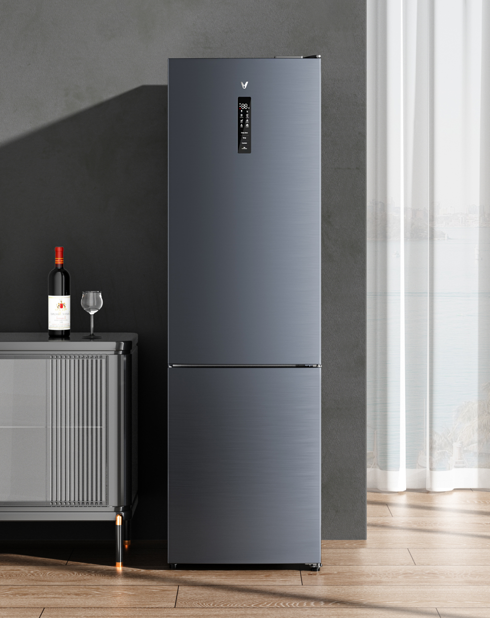 Купить Холодильник с морозильником Viomi Smart Refrigerator серебристый  BCD-351W в интернет-магазине Нова. Характеристики, цена, Холодильник с  морозильником Viomi Smart Refrigerator серебристый BCD-351W в Ижевске.