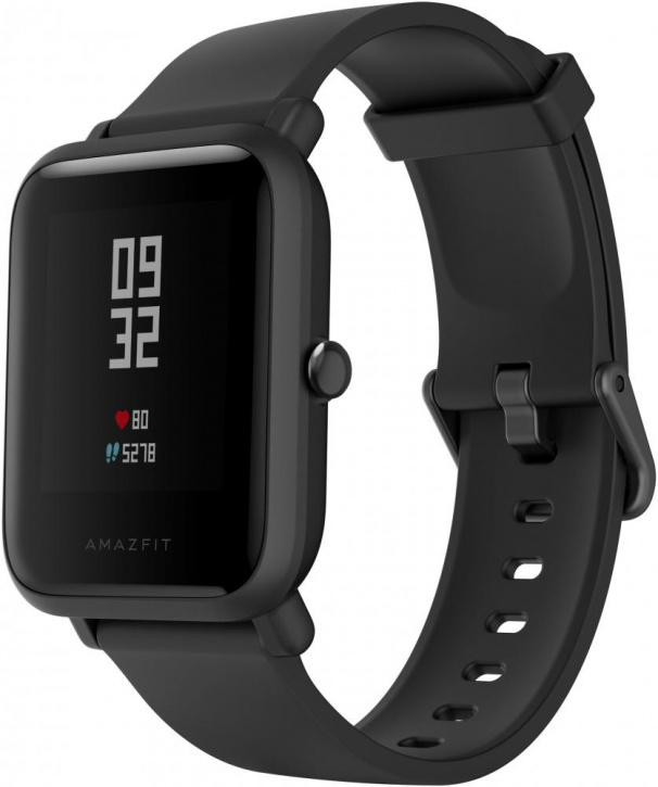 Смарт-часы Amazfit Bip S Lite черный с черным ремешком