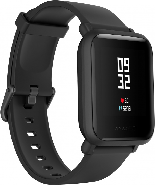 Смарт-часы Amazfit Bip S Lite черный с черным ремешком