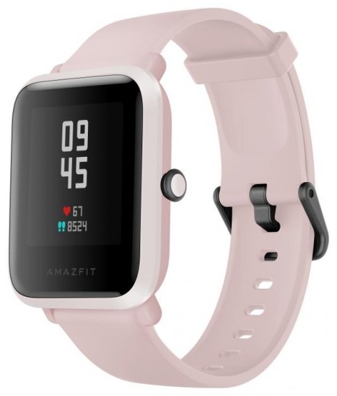 Смарт-часы Amazfit Bip S розовый с розовым ремешком