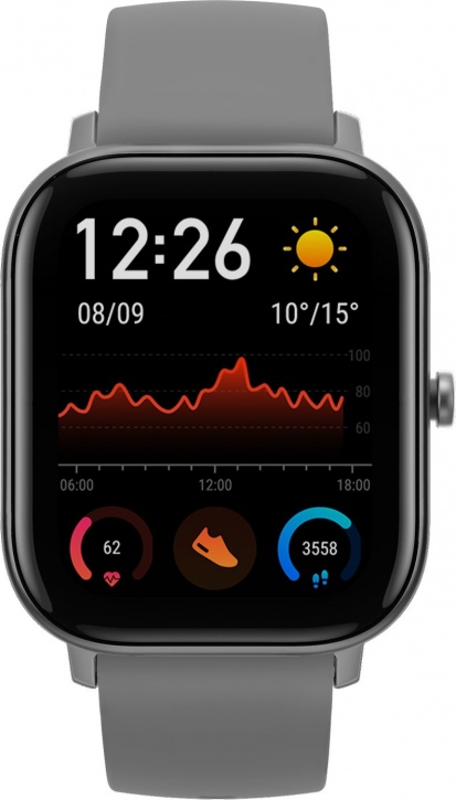 Смарт-часы Amazfit GTS серый с серым ремешком