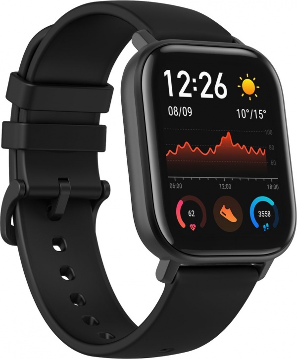 Смарт-часы Amazfit GTS черный с черным ремешком