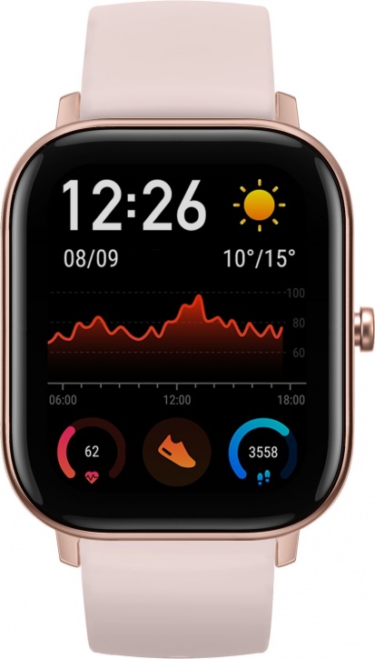 Смарт-часы Amazfit GTS розовый с розовым ремешком