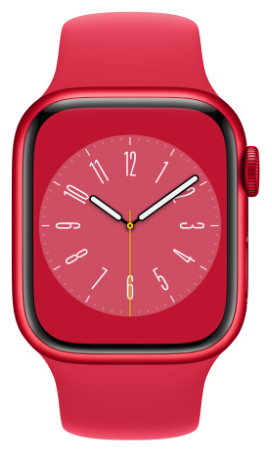 Смарт-часы Apple Watch Series 8 45mm красный с красным ремешком