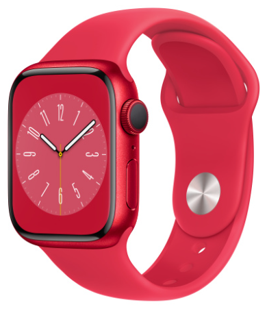 Смарт-часы Apple Watch Series 8 45mm красный с красным ремешком