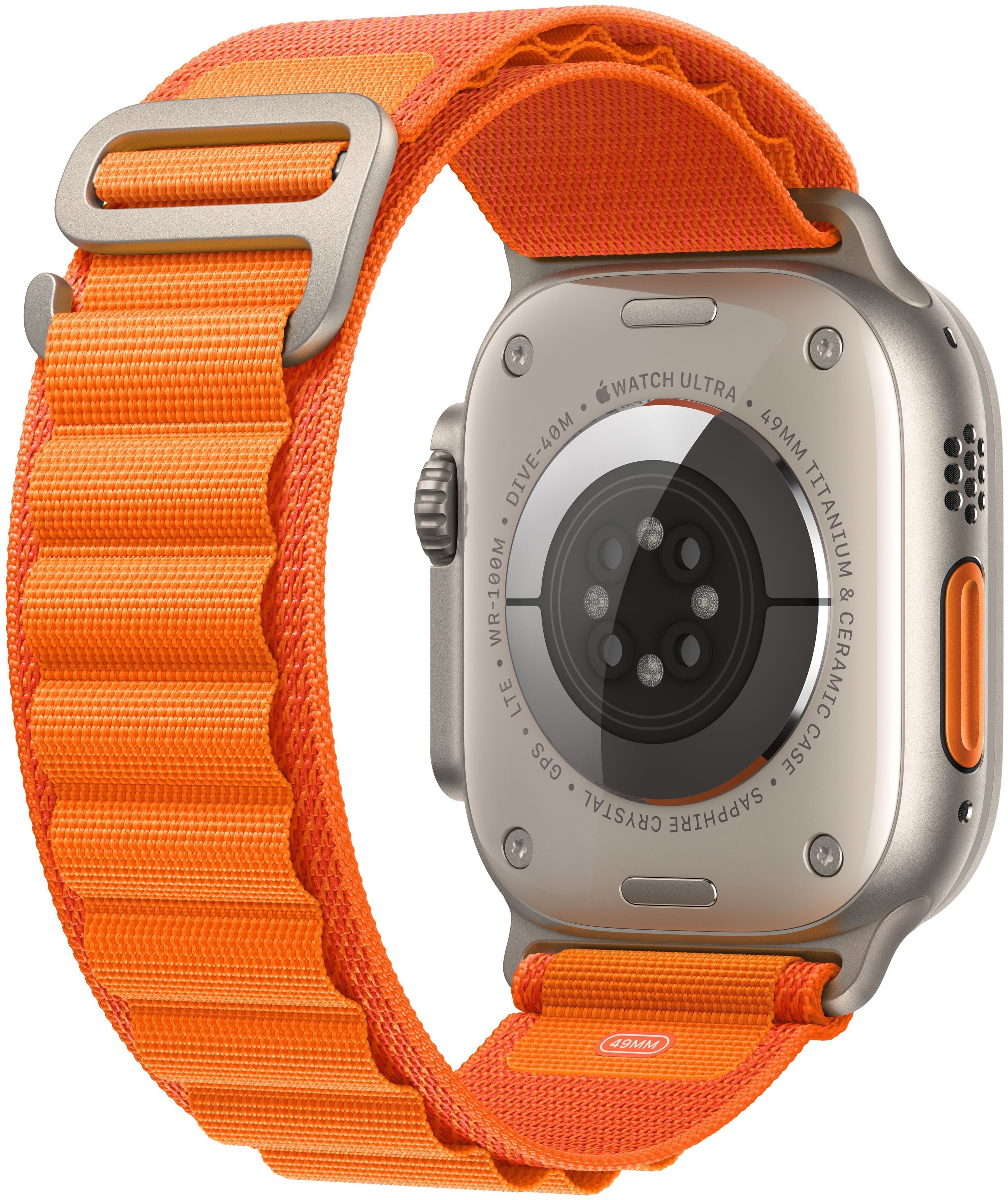 Смарт-часы Apple Watch Ultra 49mm титан с оранжевым Alpine ремешком