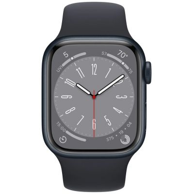 Смарт-часы Apple Watch Series 8 45mm черный с черным ремешком