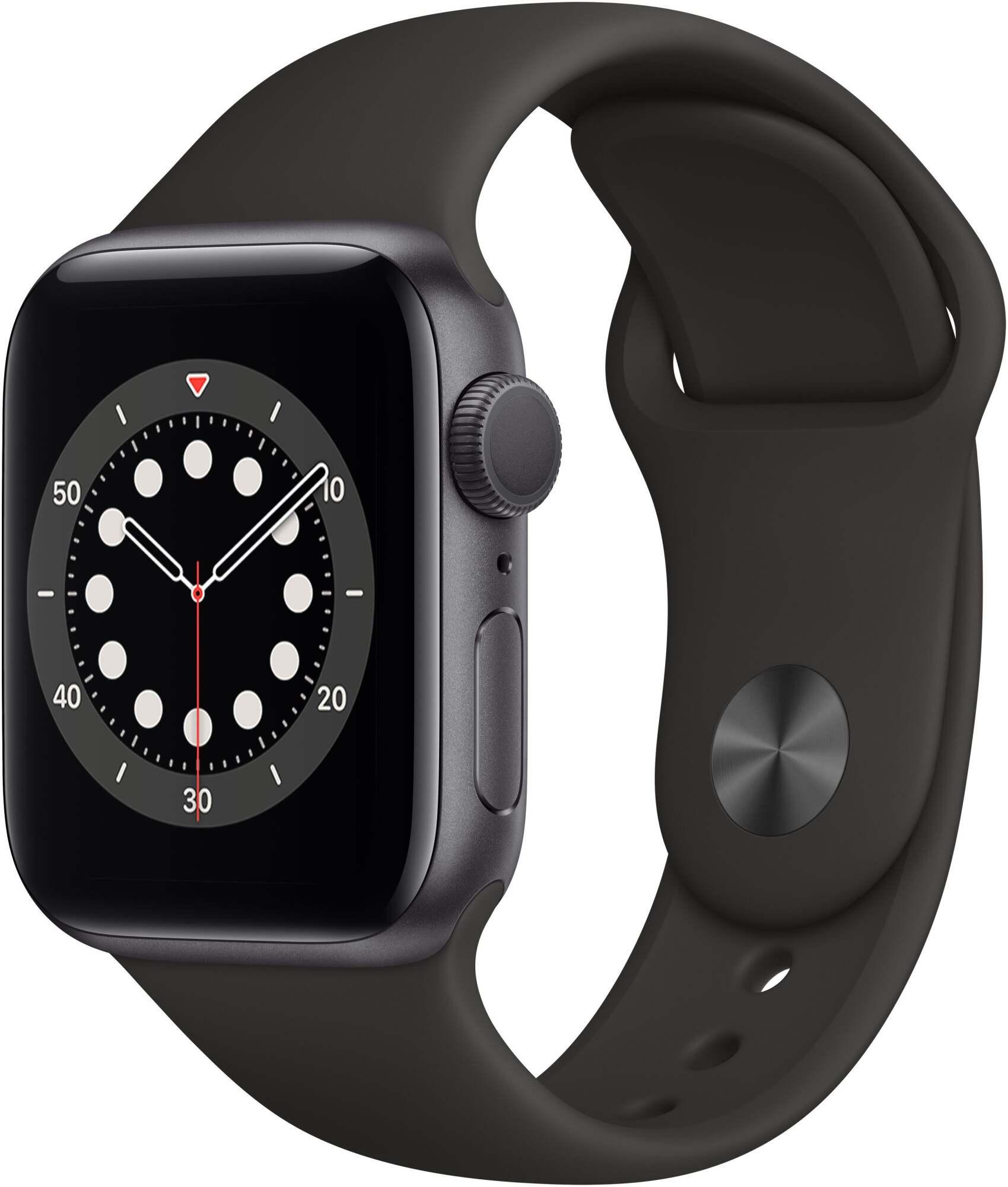 Смарт-часы Apple Watch Series 6 40mm серый с черным ремешком