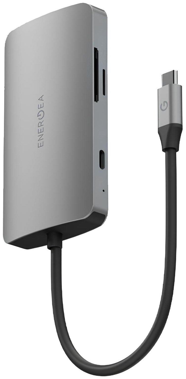 USB-концентратор EnergEA AluHUB HD PRO 2 8 in 1 Superspeed Aluminium USB-C 100W Gunmetal