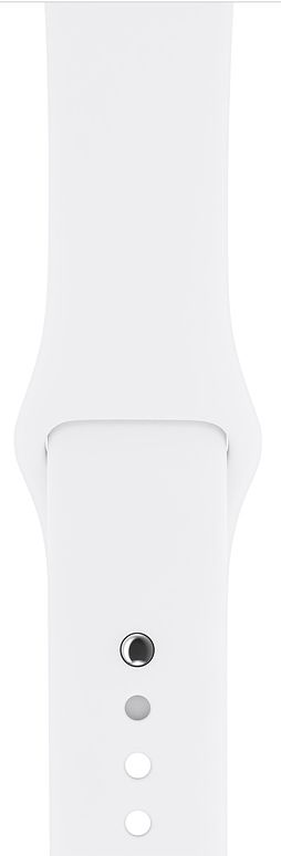 Смарт-часы Apple Watch Series 3 38mm серебристый с белым ремешком