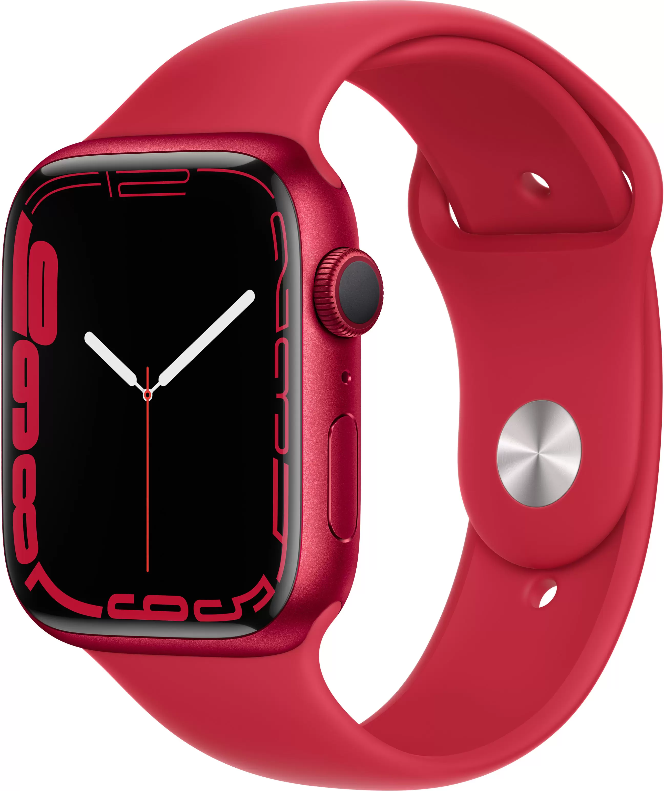 Смарт-часы Apple Watch Series 7 45mm красный с красным ремешком ЕСТ