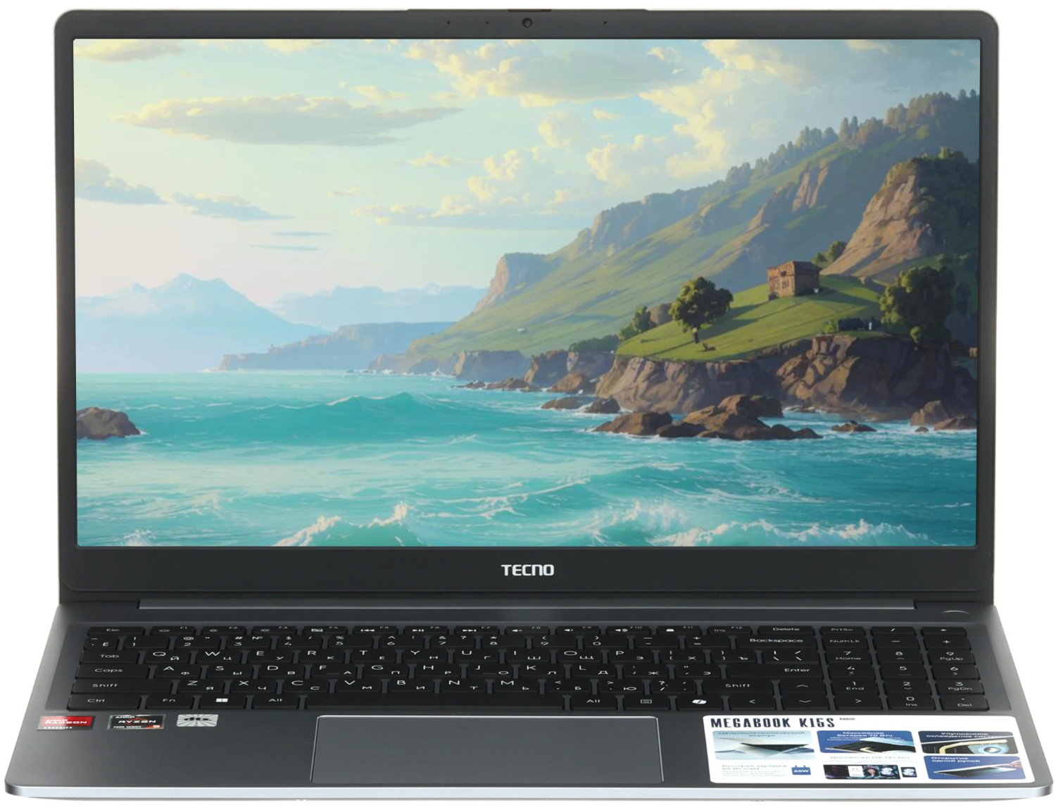 15,6" Ноутбук Tecno Megabook K15S R5-7430U/16GB/512GB SSD/W11H серый 