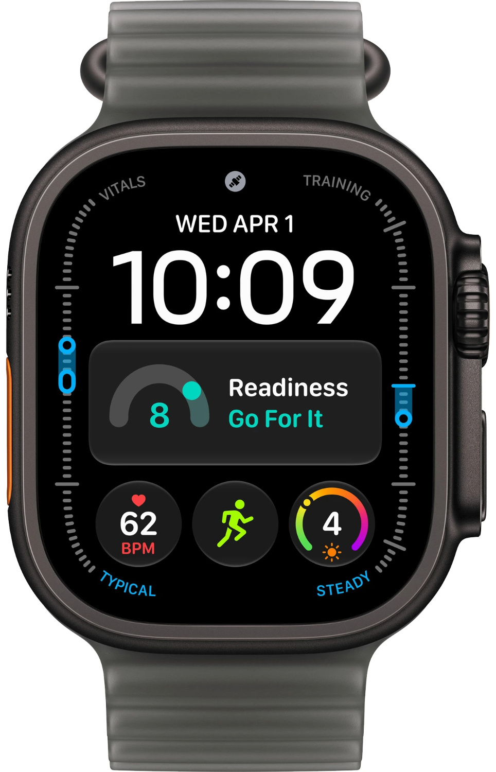 Смарт-часы Apple Watch Ultra 4 49mm черный титан с прозрачным черным Ocean ремешком