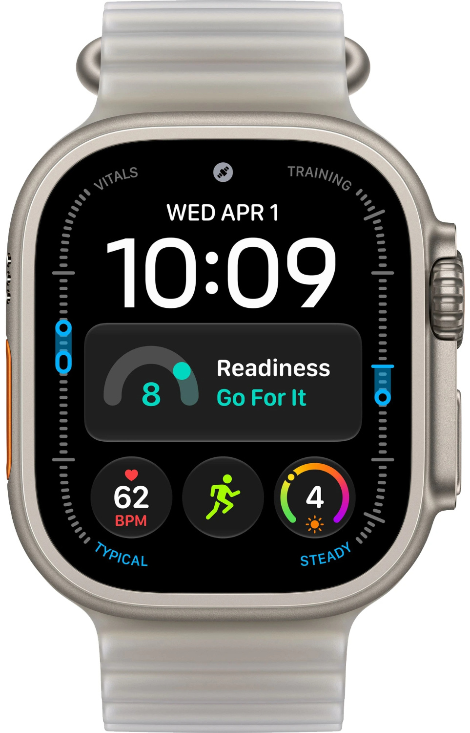 Смарт-часы Apple Watch Ultra 4 49mm серый титан с прозрачным серым Ocean ремешком