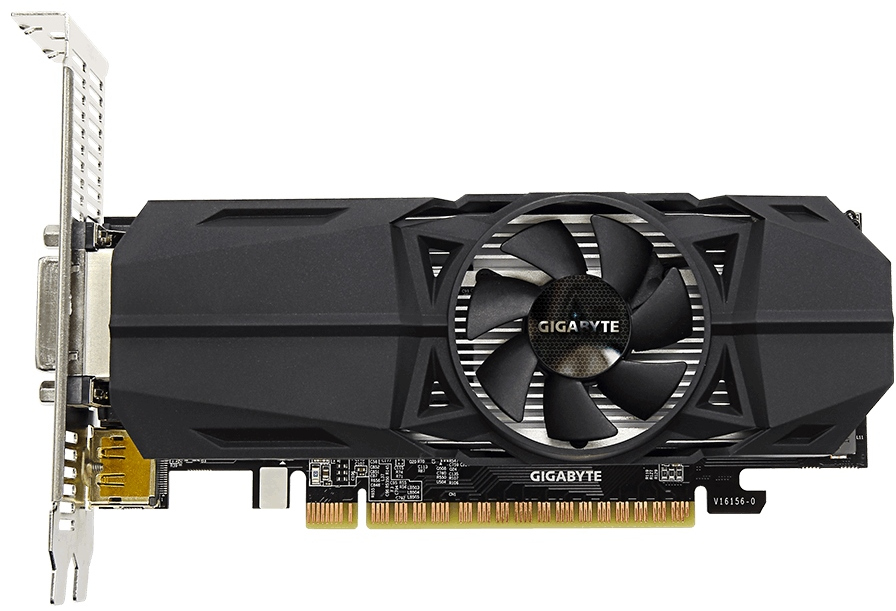 Видеокарта Gigabyte NVIDIA GeForce GTX 1050Ti OC Low Profile 4GB