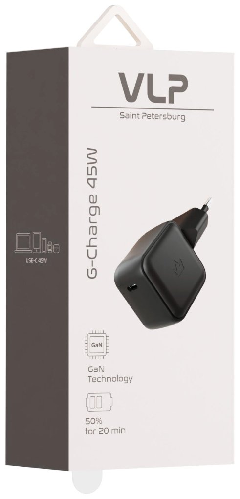 Адаптер питания VLP G-Charge 45W GaN USB-C PD черный