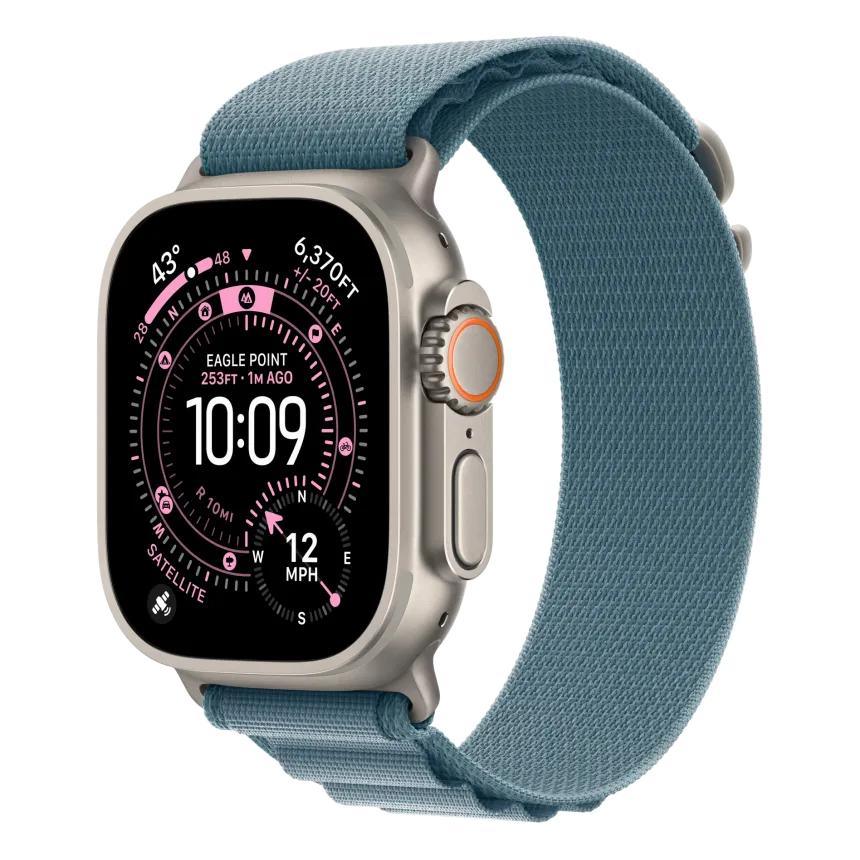 Смарт-часы Apple Watch Ultra 3 49mm серый титан с синим Alpine ремешком