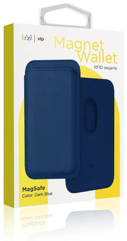 Чехол-бумажник VLP MagSafe синий