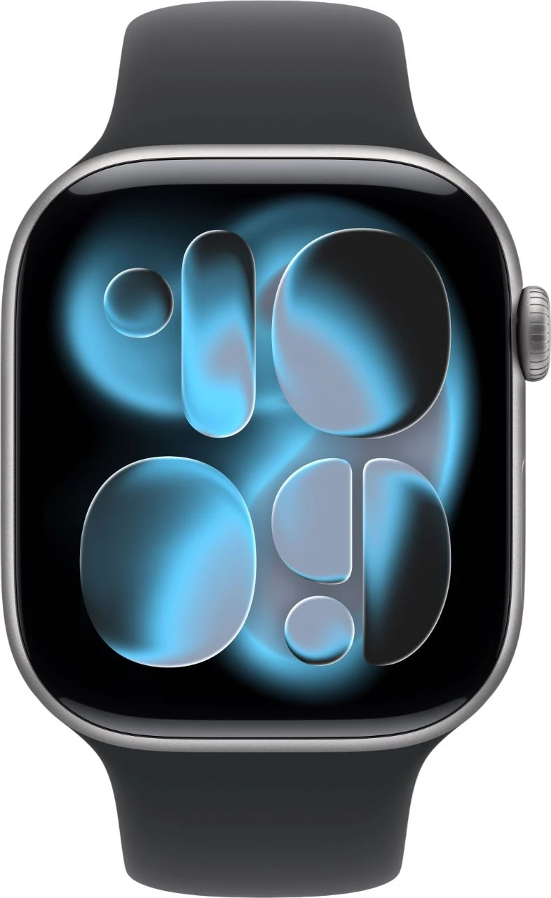 Смарт-часы Apple Watch Series 11 46mm серый с черным ремешком