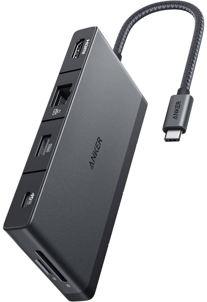 USB-концентратор  ANKER 552 USB-C Hub (9-в-1, 4K HDMI) черный A8373H11