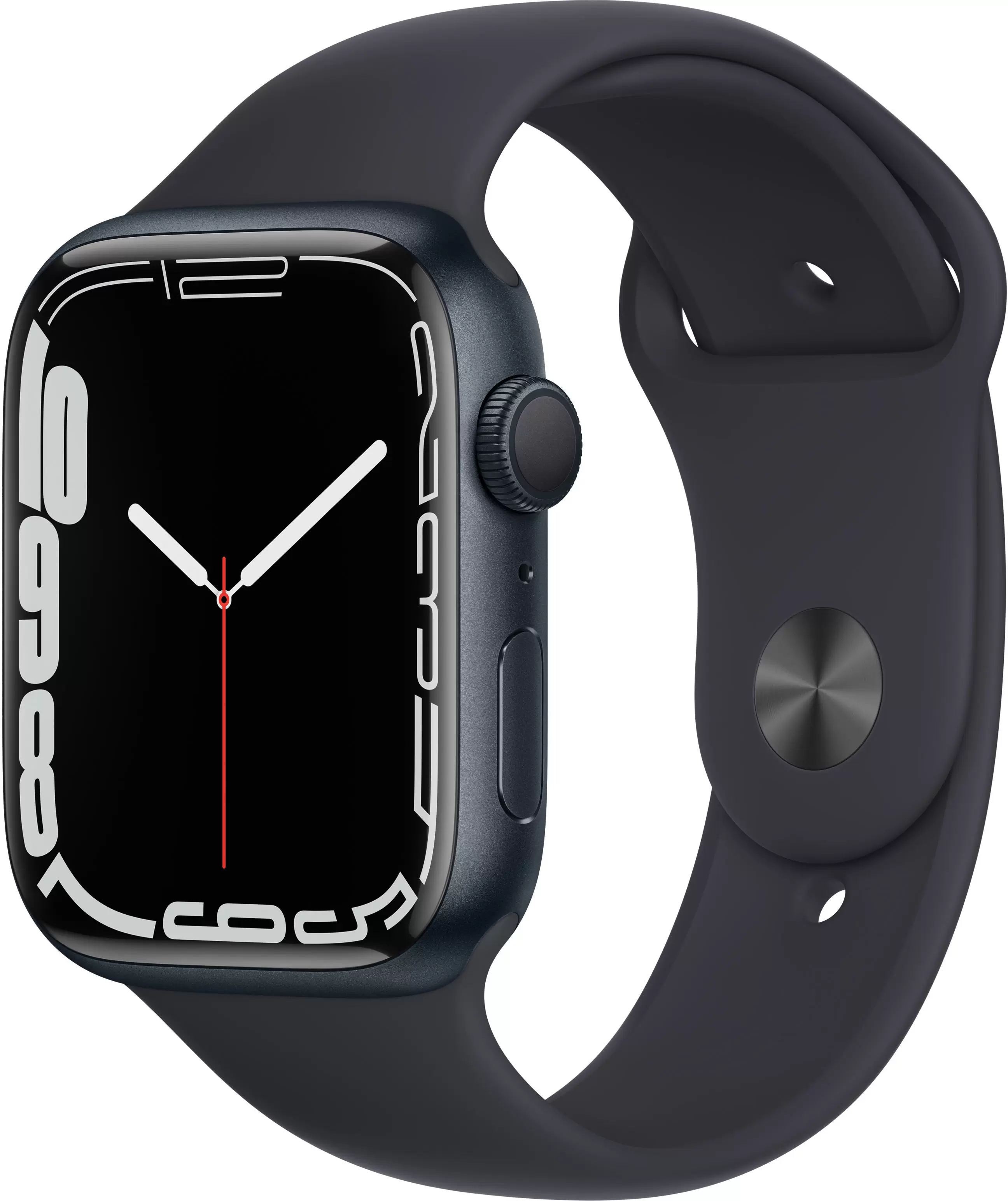 Смарт-часы Apple Watch Series 7 45mm черный с черным ремешком