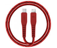 Кабель EnergEA NyloFlex Lightning to USB-C 1.5m MFI красный CBL-NFCL-RED150