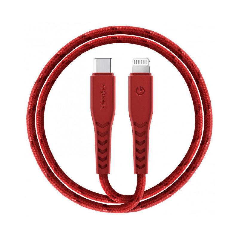 Кабель EnergEA NyloFlex Lightning to USB-C 1.5m MFI красный CBL-NFCL-RED150