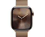 Смарт-часы Apple Watch Series 10 GPS + Cellular 46mm золотой титан с золотым Milanese Loop ремешком