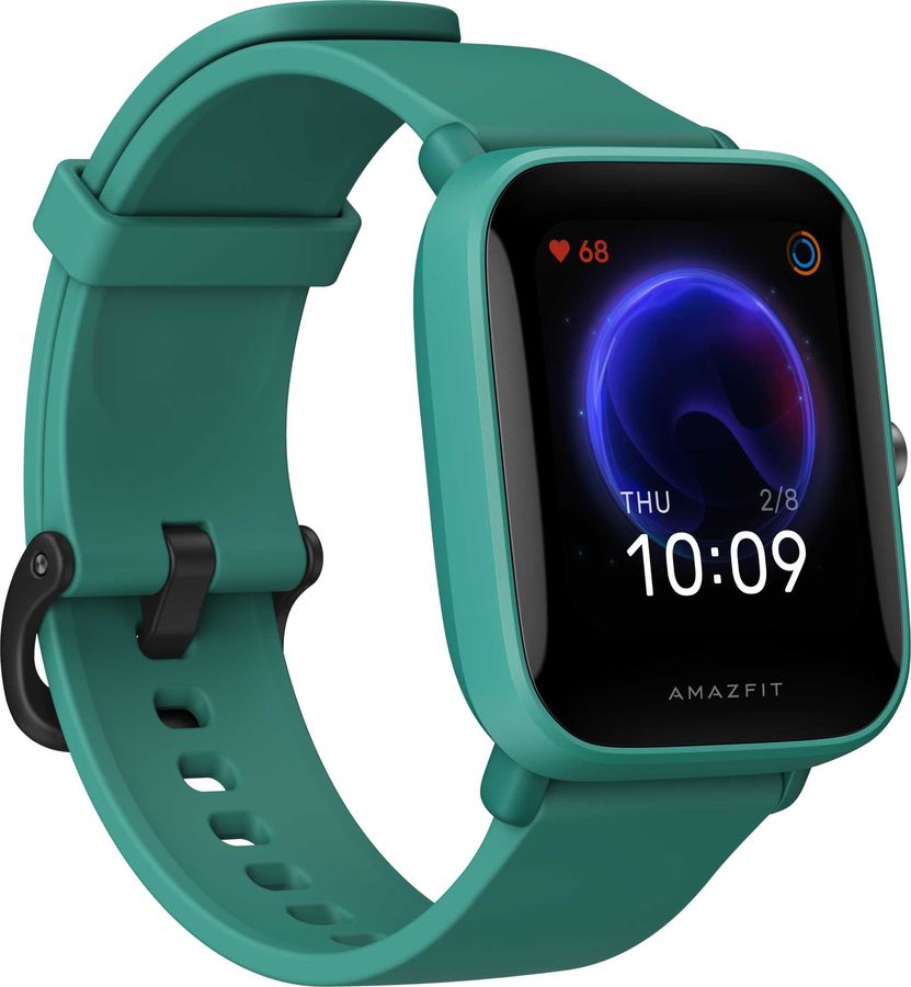 Смарт-часы Amazfit Bip U зеленый с зеленым ремешком