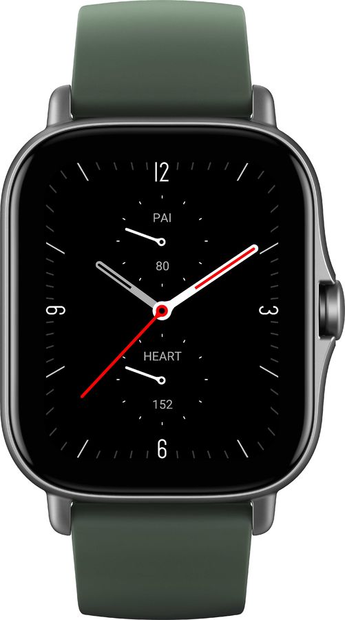 Смарт-часы Amazfit GTS 2e серый с зеленым ремешком