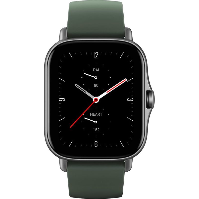 Смарт-часы Amazfit GTS 2e серый с зеленым ремешком