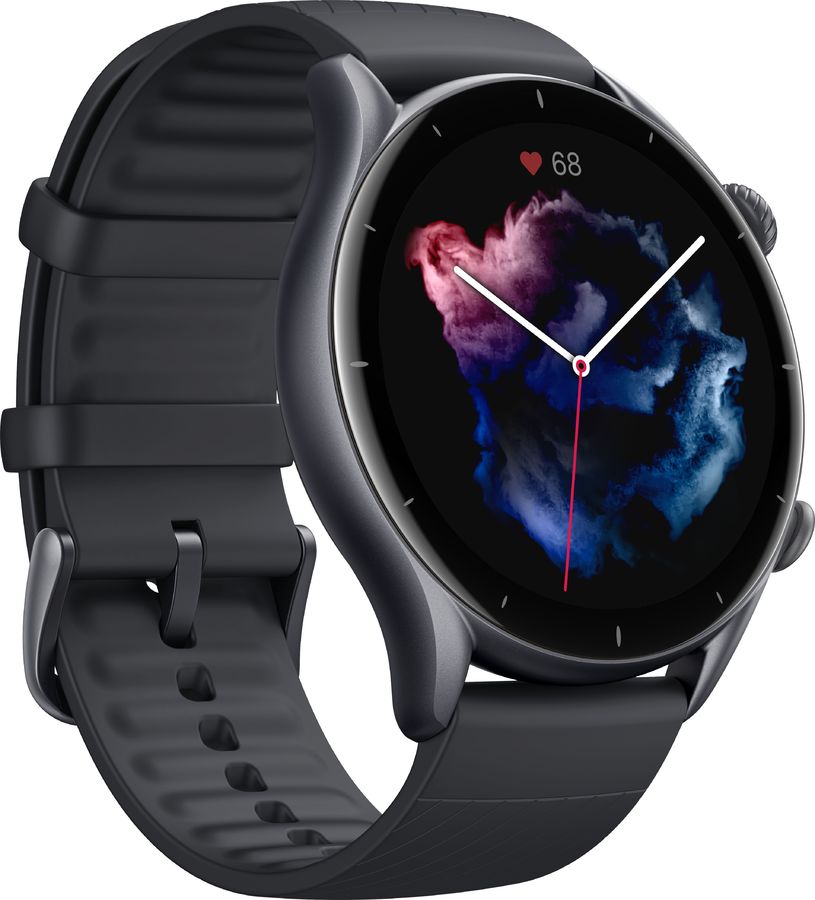 Смарт-часы Amazfit GTR 3 черный с черным ремешком