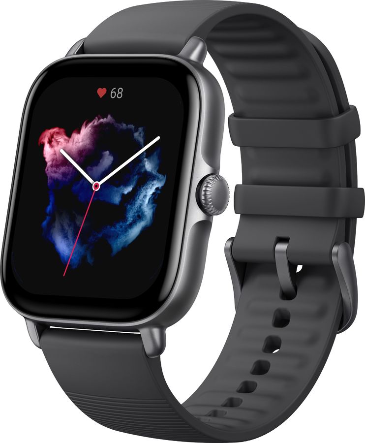 Смарт-часы Amazfit GTS 3 черный с черным ремешком