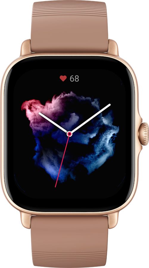 Смарт-часы Amazfit GTS 3 золотистый с бежевым ремешком