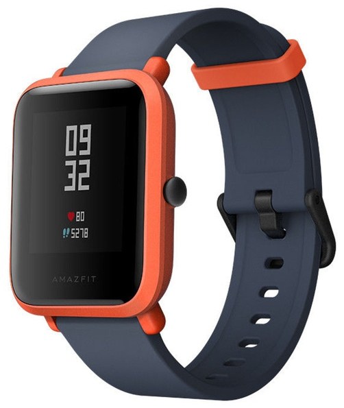 Смарт-часы Amazfit Bip красный с черным ремешком