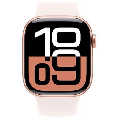 Смарт-часы Apple Watch Series 10 42mm золотистый с бежевым ремешком