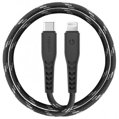 Кабель EnergEA NyloFlex Lightning to USB-C 1.5m MFI черный CBL-NFCL-BLK150