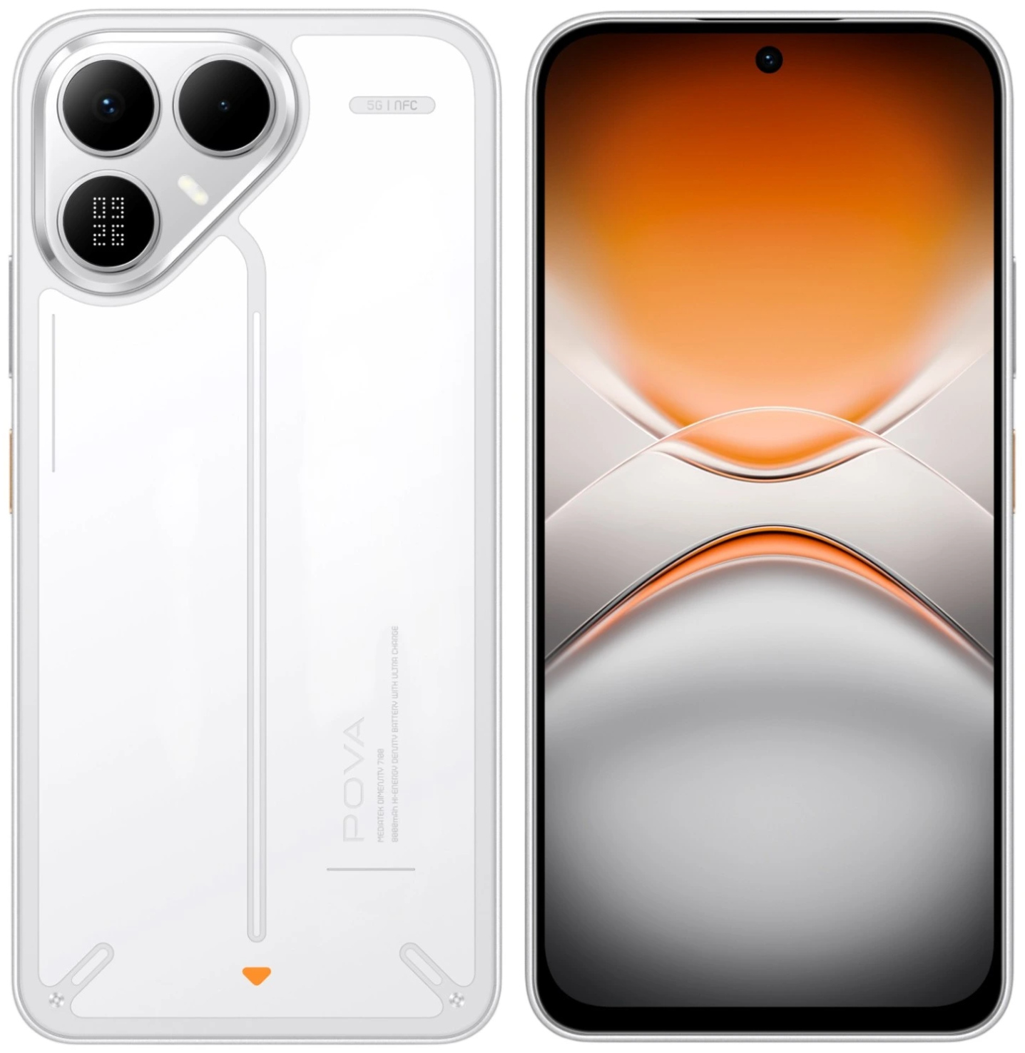 Смартфон Tecno POVA 8 5G 8/256 ГБ белый