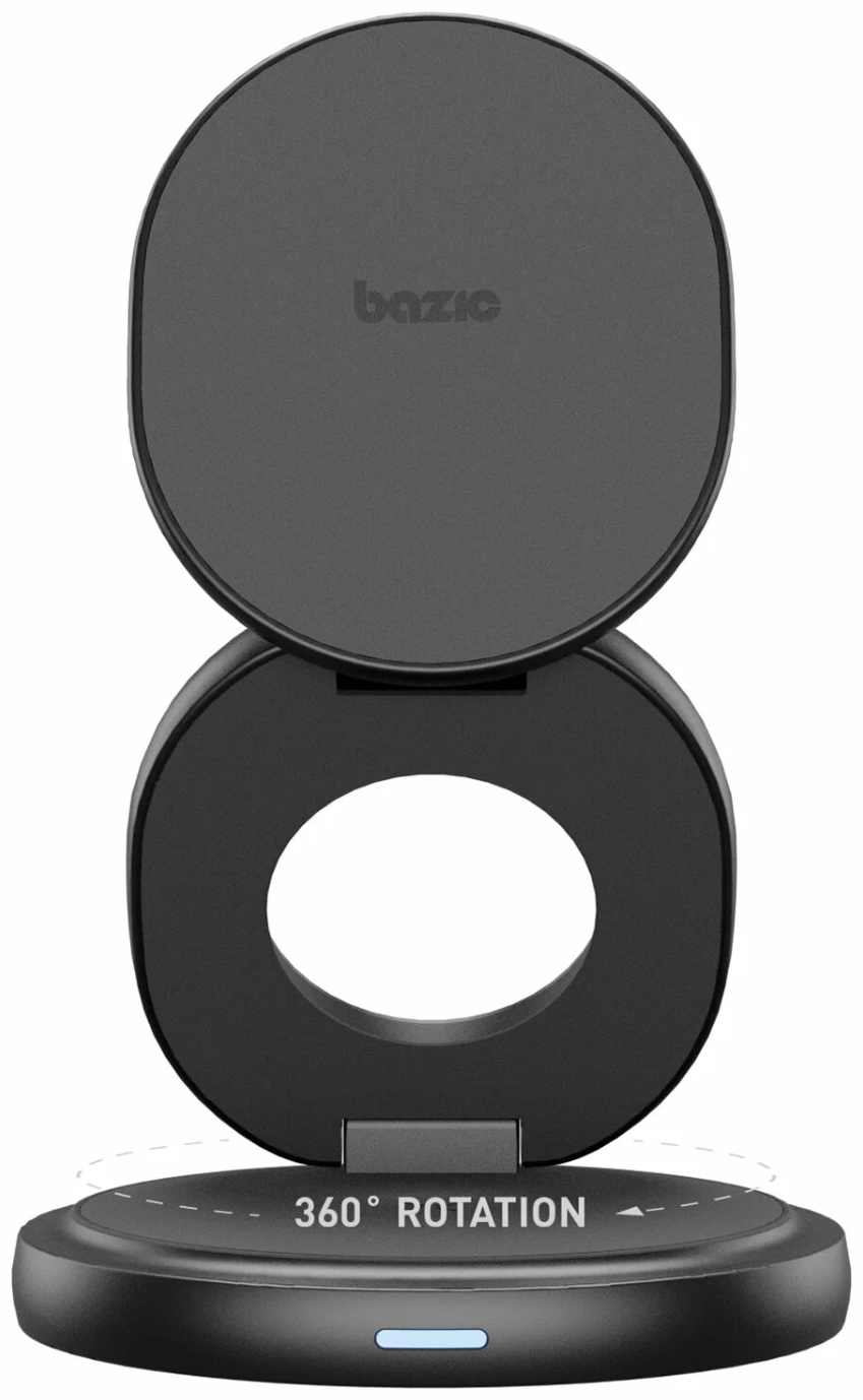 Беспроводное зарядное устройство Energea Bazic GoMag Gyro 3 in 1 25W серый