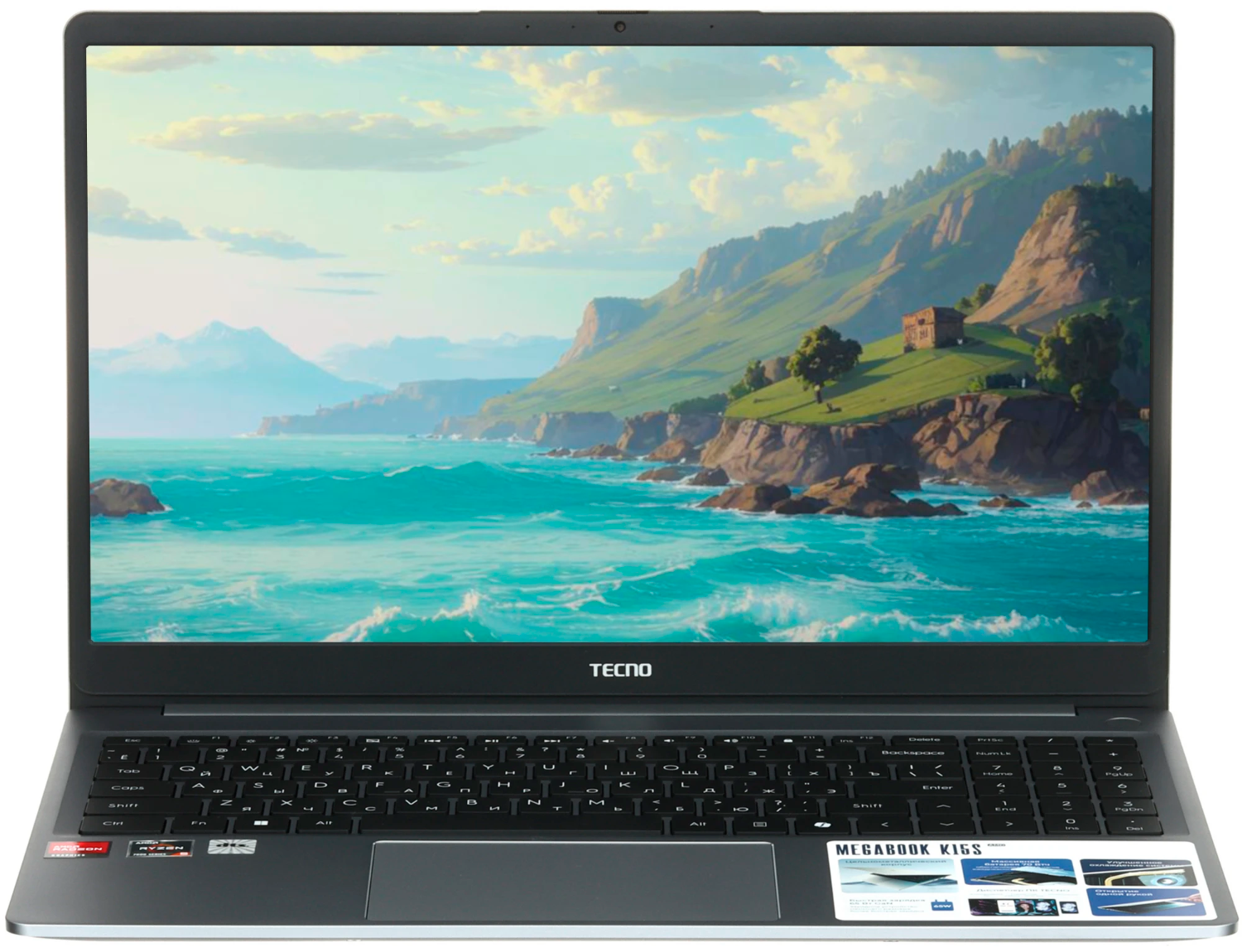 15,6" Ноутбук Tecno Megabook K15SDA R5-7430U/8GB/512GB SSD/W11H серый 
