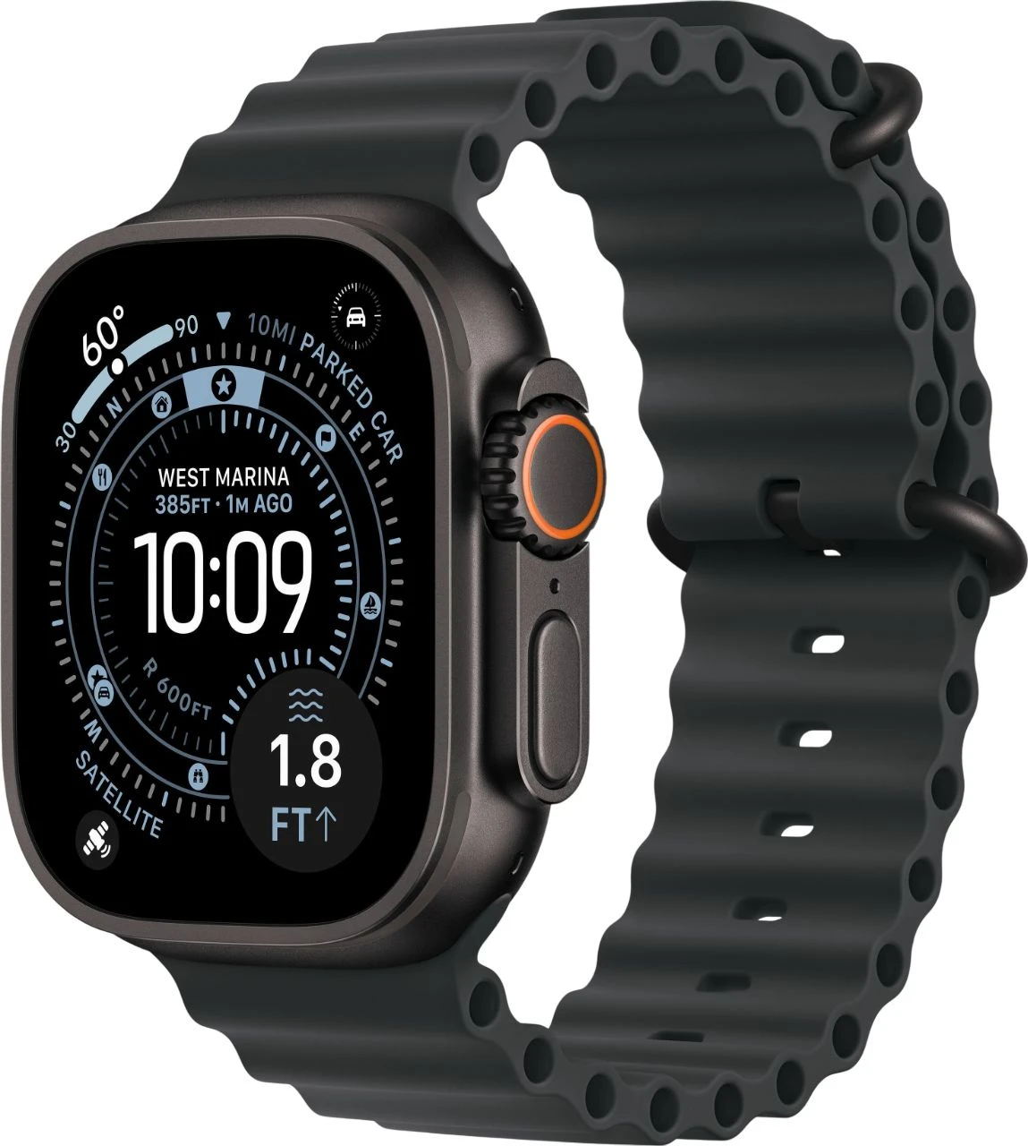 Смарт-часы Apple Watch Ultra 3 49mm черный титан с черным Ocean ремешком
