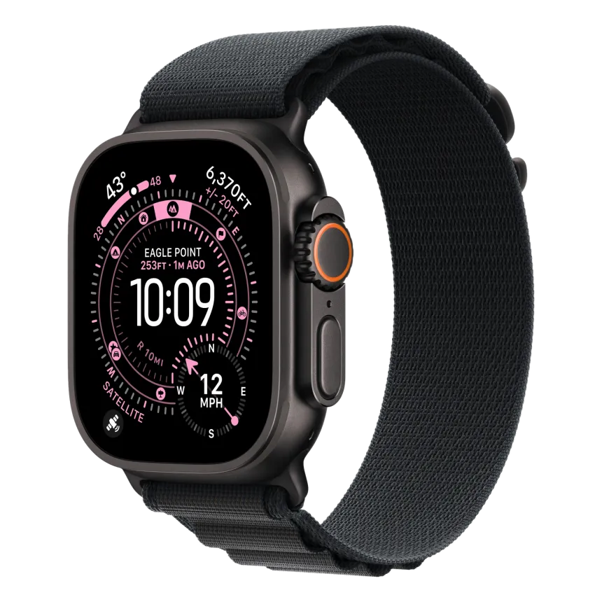 Смарт-часы Apple Watch Ultra 3 49mm черный титан с черным Alpine ремешком