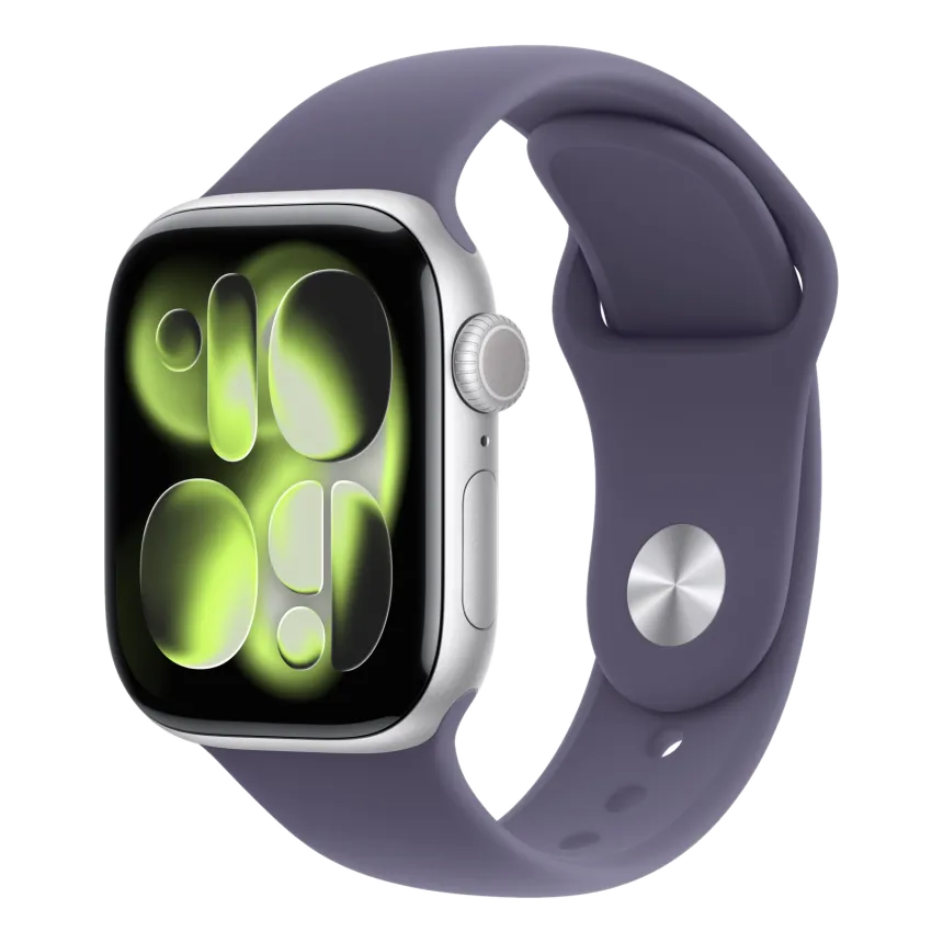 Смарт-часы Apple Watch Series 11 42mm серебристый с фиолетовым ремешком
