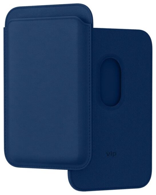 Чехол-бумажник VLP MagSafe синий