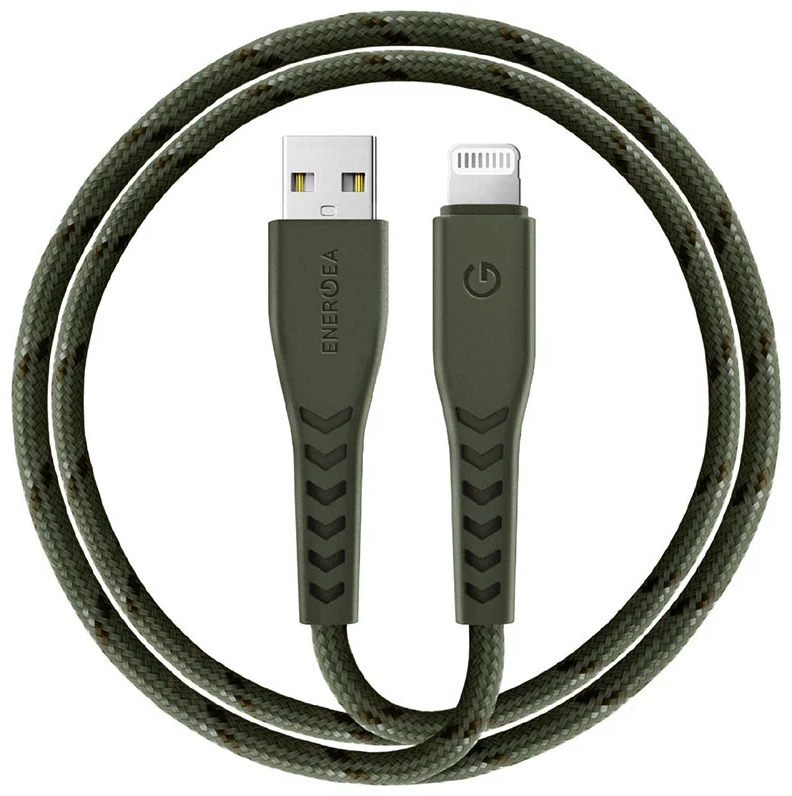 Кабель EnergEA NyloFlex Lightning to USB-A 1.5m MFI зеленый CBL-NF-GRN150