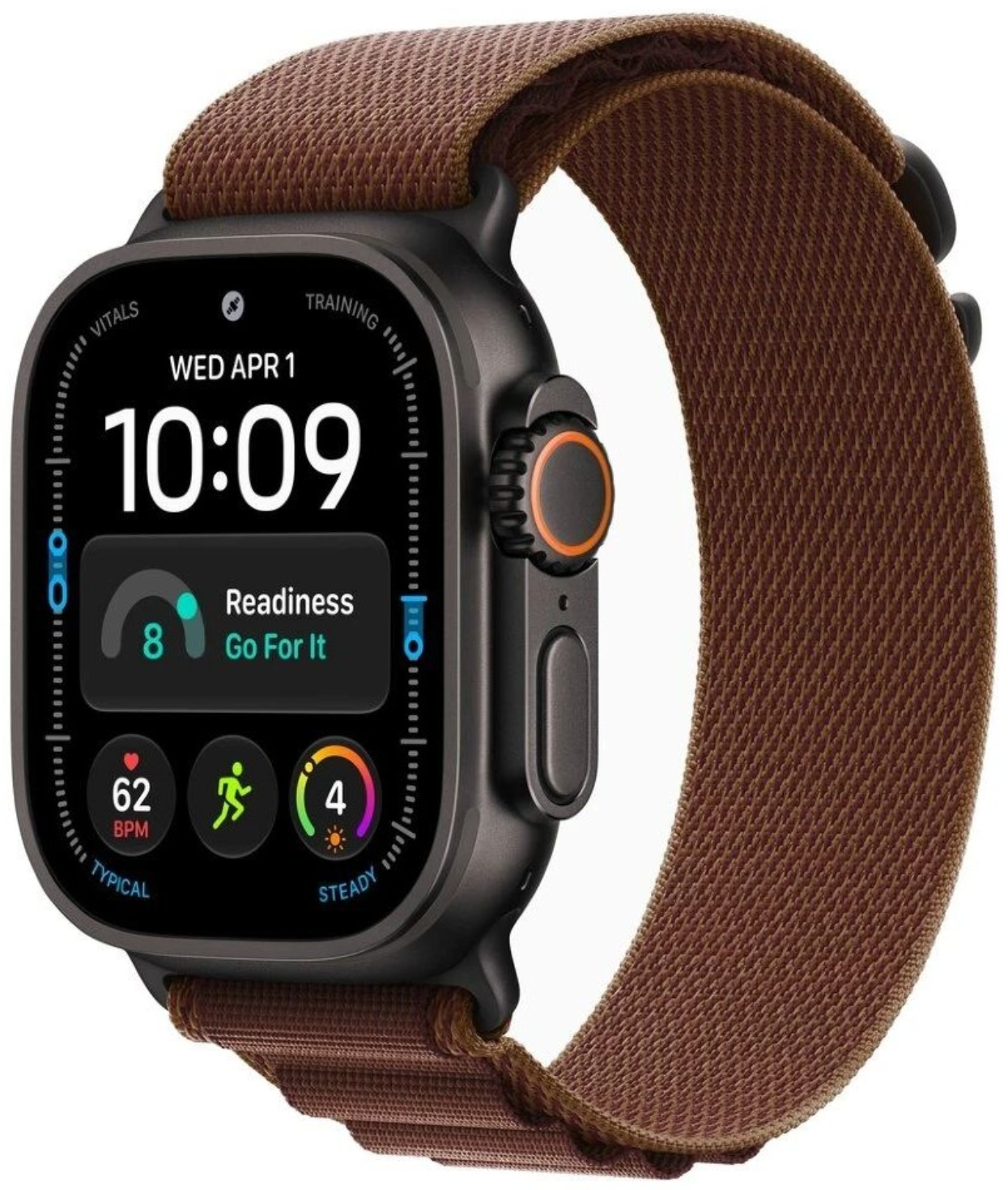 Смарт-часы Apple Watch Ultra 4 49mm черный титан с бордовым Alpine ремешком