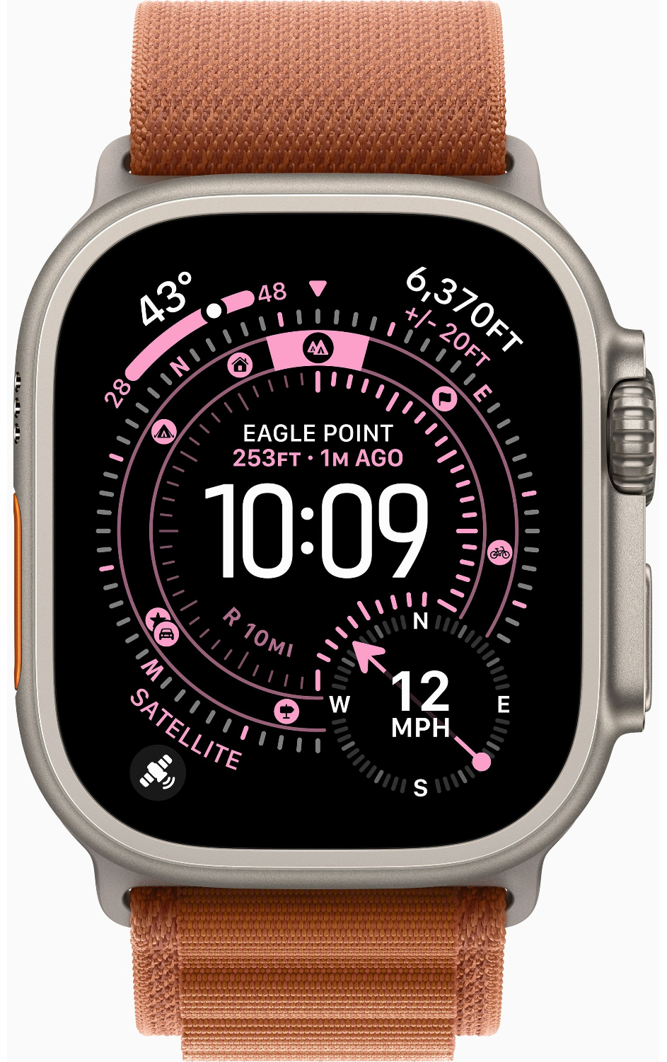 Смарт-часы Apple Watch Ultra 3 49mm серый титан с коричневым Alpine ремешком