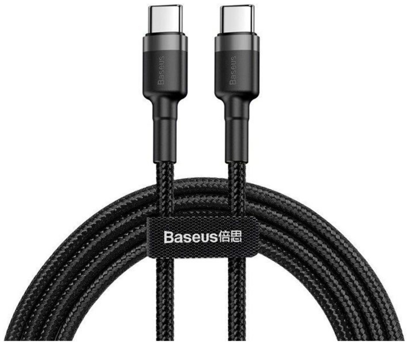 Кабель Baseus Cafule PD2.0 Type-C to Type-C 60W 1m серо-черный CATKLF-GG1