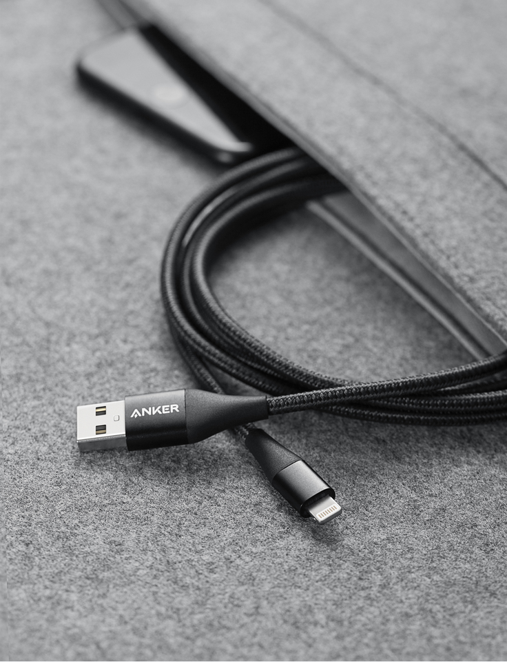 Кабель Anker PowerLine+ II Lightning to USB 0.9m черный A8452H11