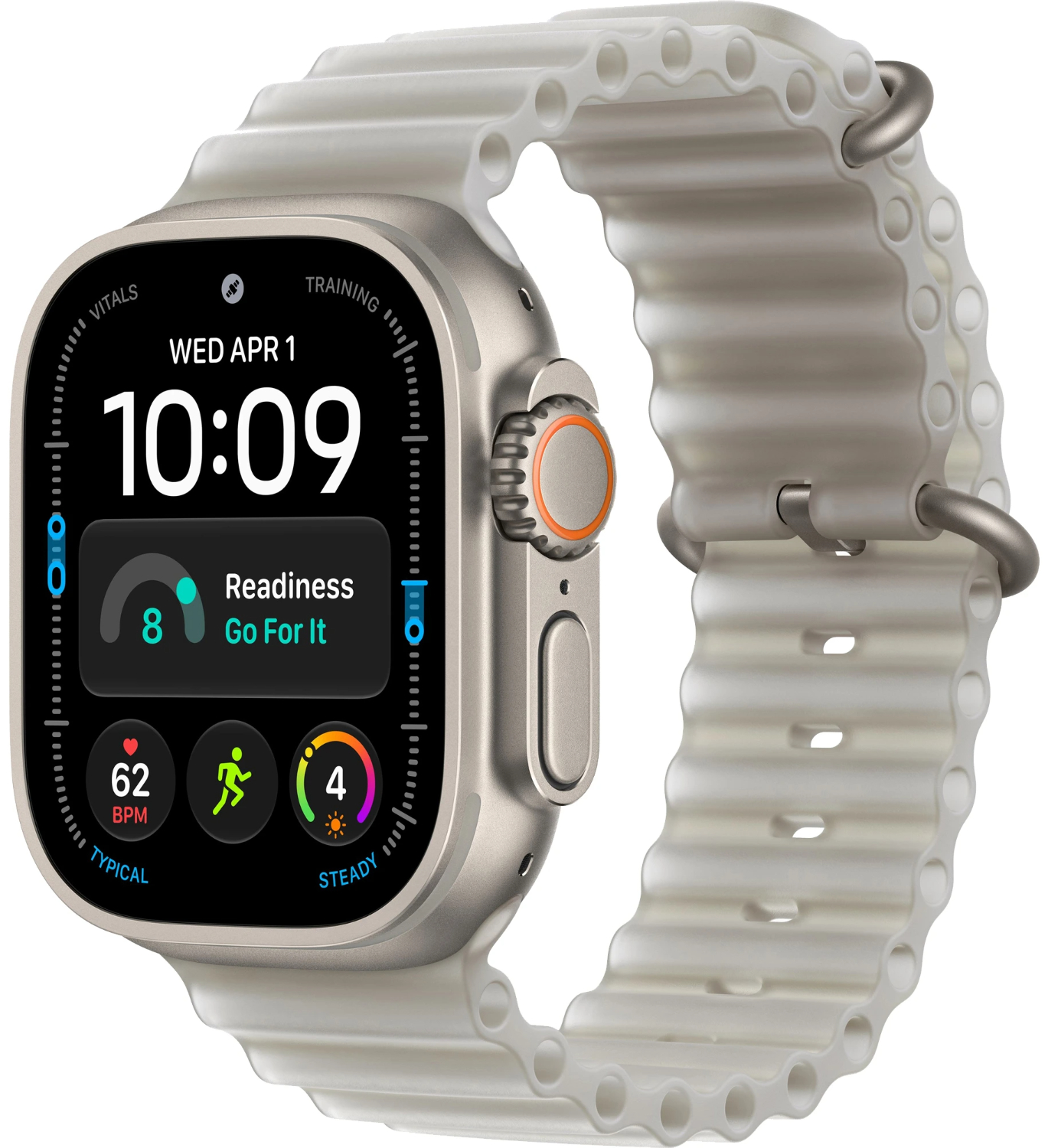Смарт-часы Apple Watch Ultra 4 49mm серый титан с прозрачным серым Ocean ремешком